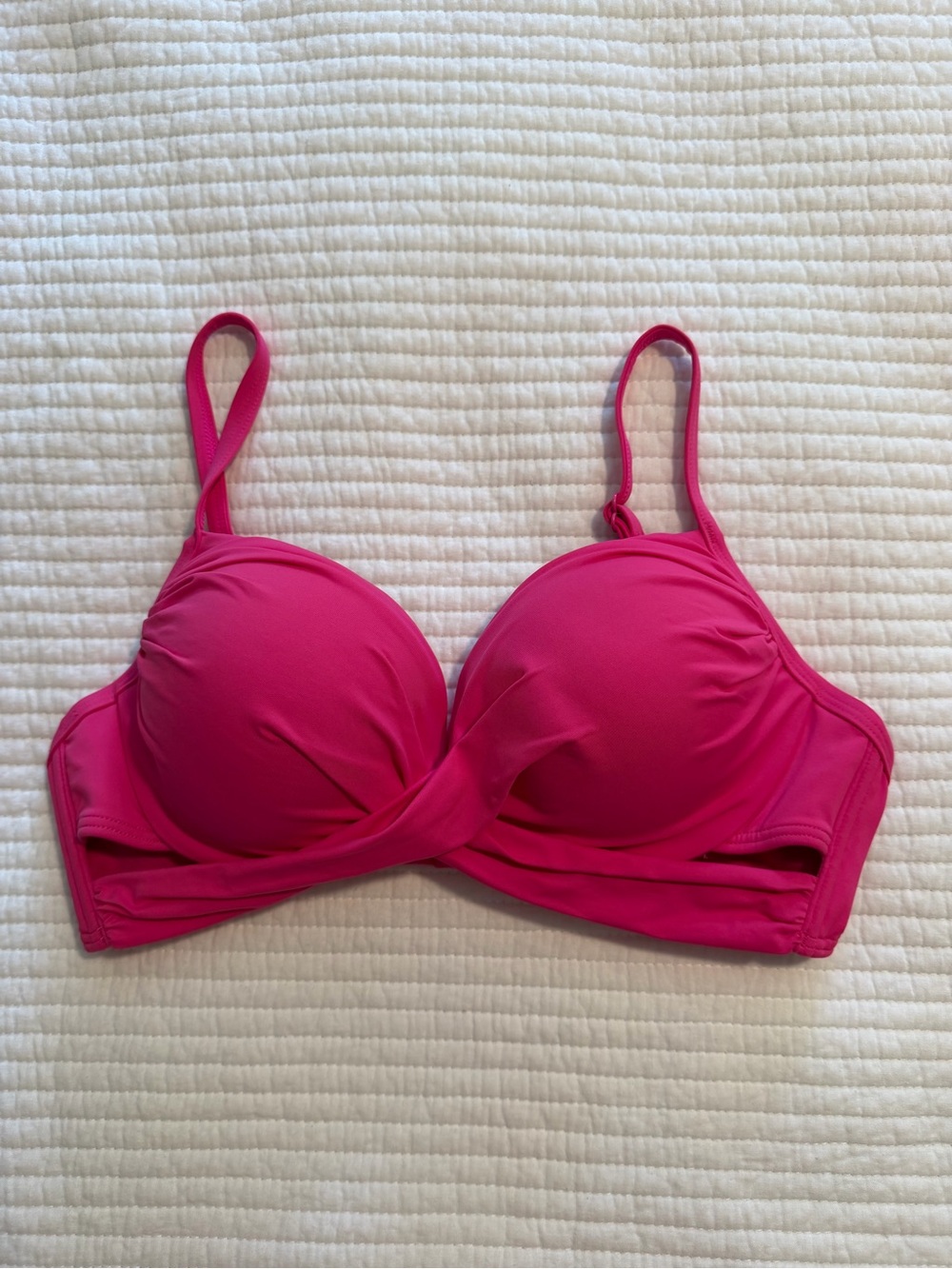 Coco Reef Vibrant Pink Padded Swim Top with Adjustable Straps